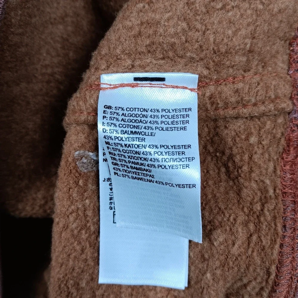 The North Face Hoodie Pullover Mens M Brown Logo Graphic Fleece